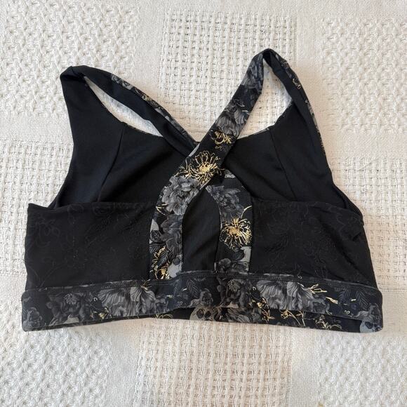 Torrid Active 2 foil floral skull lace inlay low impact sports bra top BC 2693 - Picture 5 of 11